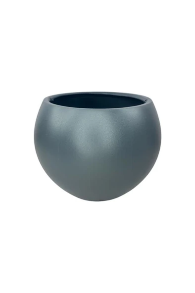 Nettenevime Küre Yuvarlak Top Vazo Dekoratif Saksı ANTRASİT 25*20cm