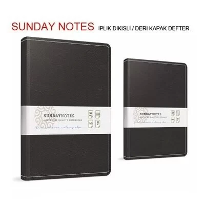 GIPTA SUNDAY NOTES DERİ KAPAK DEFTER 17x24 KARELİ 140 YAPRAK (5043)