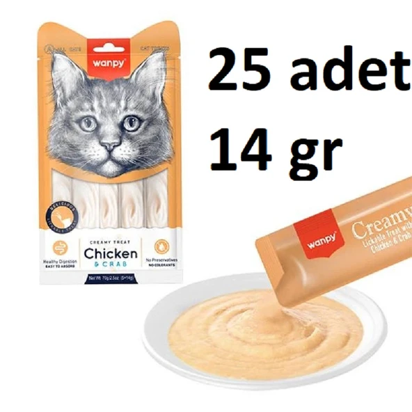 5 Adet Wanpy Tavuk-Yengeç Krema Ödül 5x14gr Skt:10/2026
