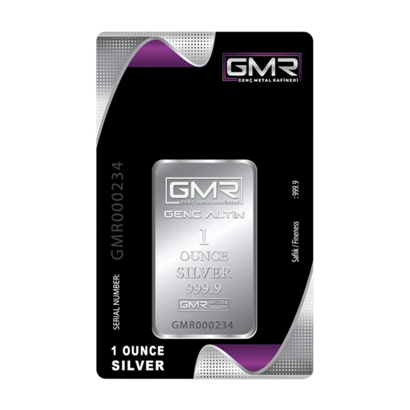 E-GÜMÜŞ 1 ONS (31.10gr) Külçe Gümüş