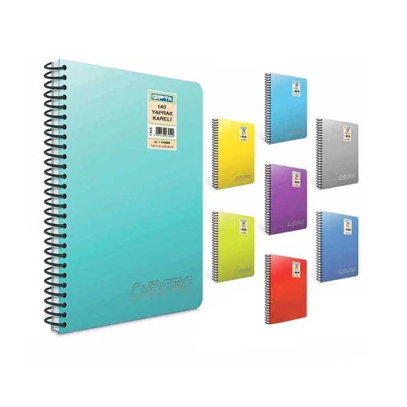 Gıpta Chromo Double Metal Spiralli Kareli Defter A4 140 Yaprak - 2