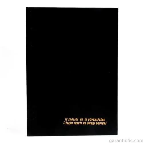 Dilman İş Sağlığı ve Güvenliğine İlişkin Tespit ve Öneri Defteri (Ciltli - Numaralı)