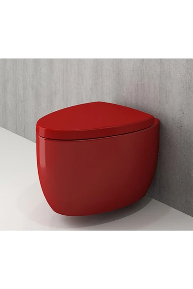 Bocchi Etna Asma Klozet Ve Kapak Kırmızı 1116-019-0128