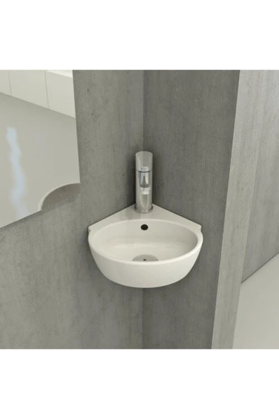 Bocchi Mini Köşe Lavabo 30 Cm - Parlak Beyaz 1392-001-0126
