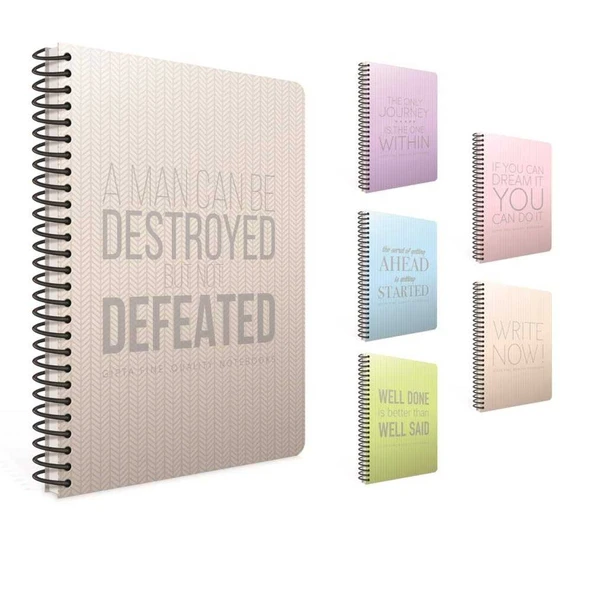 Gıpta Now Spiralli Plastik Kapak Defter 17 x 24 100 Yaprak Kareli - 2