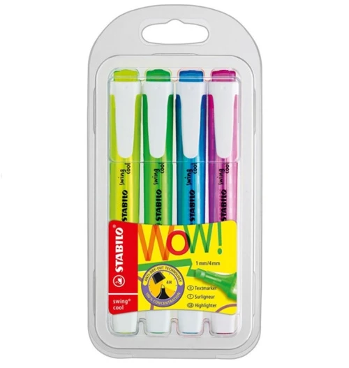 Stabilo Swing Cool Fosforlu Kalem 4Lü ürün görseli 1