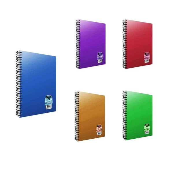 Gıpta Tb Spiralli Seperatörlü Plastik Kapak Defter A4 280 Yaprak 5+2