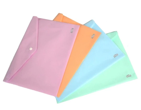 Çıtçıtlı Dosya A4 Pastel Mavi - 5 adet