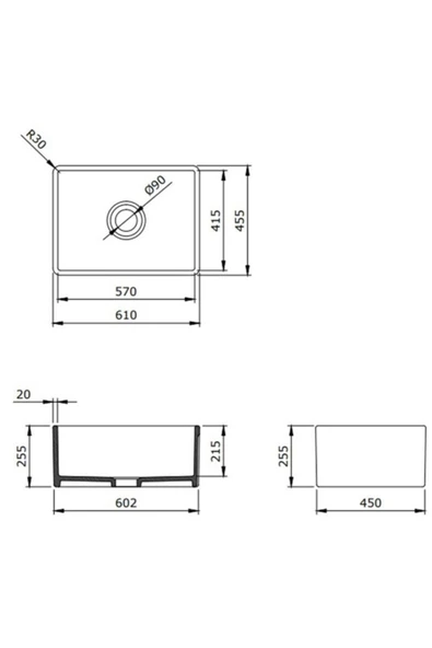 Bocchi Lavello Eviye 60 Cm Mat Anrasit 1137-020-0120-03 - 3