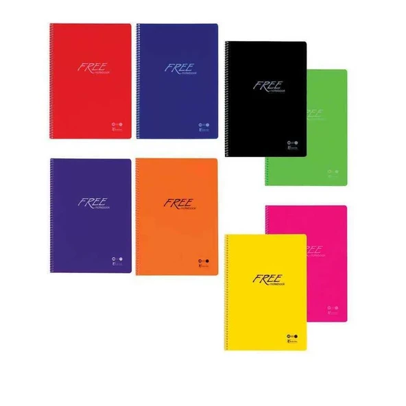 Keskin Color Defter A4 Spiralli pp Kapak 200 Yaprak Free Çizgili