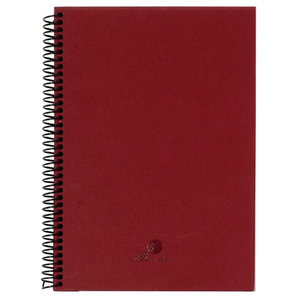 Keskin Color Defter Sert Kapak Spiralli 17x24 cm 60 Yaprak Bordo - 2