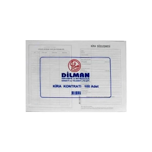 Dilman Kira Kontratı 100'lü Paket