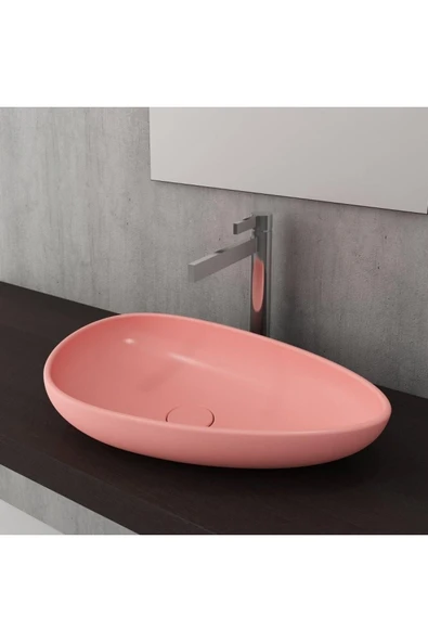 Bocchi Etna 1114-032-0125 Çanak Lavabo 58 cm Mat Somon - 3