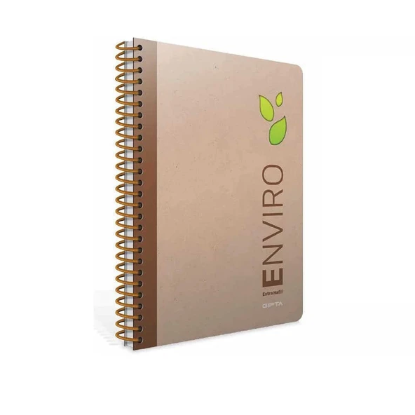 Gıpta Enviro Spiralli Kraft Sert Kapak Defter A4 100 Yaprak Çizgili - 3