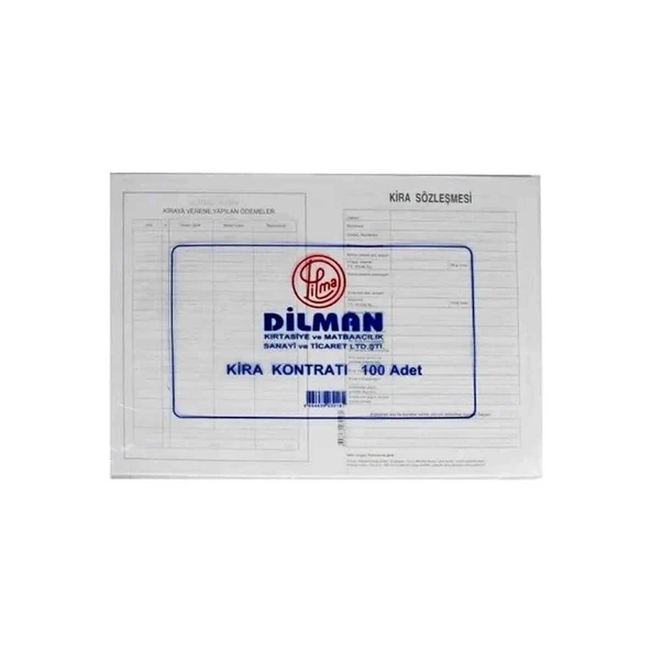 Dilman Kira Kontratı 100'lü Paket - 2