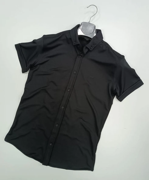 Cafes Erkek Pamuklu Yazlık Kısa Kollu Gömlek 7294 - Resim 2