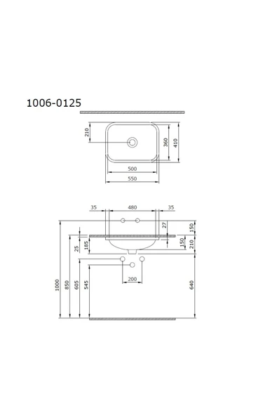 Scala Tezgahaltı Lavabo 55 Cm Parlak Beyaz 1006-001-0125 - Resim 2