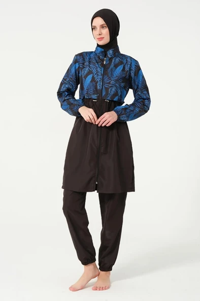 Tesmay 22156 Tam Boy Dijital Desenli Tam Boy Tesettür Mayo ürün görseli 1