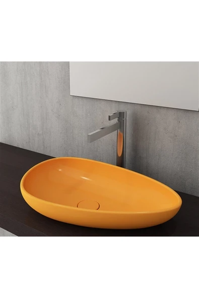 Etna Çanak Lavabo 58 Cm Parlak Mandalina Sarısı 1114-021-0125