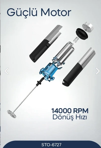 Sinbo Profesyonel Süt Ve Kahve Köpürtücü - Super Power Motor Sto-6727 Yeni Seri Süt Köpürtücü Milk Frother - 2