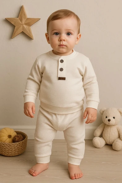 2' Li Erkek Bebek Takım % 100 Pamuk - Resim 2
