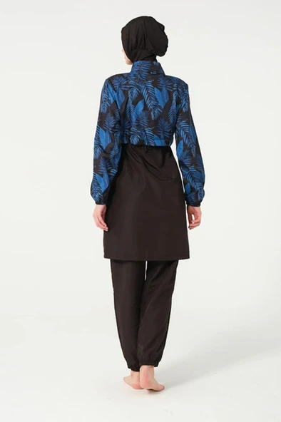 Tesmay 22156 Tam Boy Dijital Desenli Tam Boy Tesettür Mayo - Resim 10