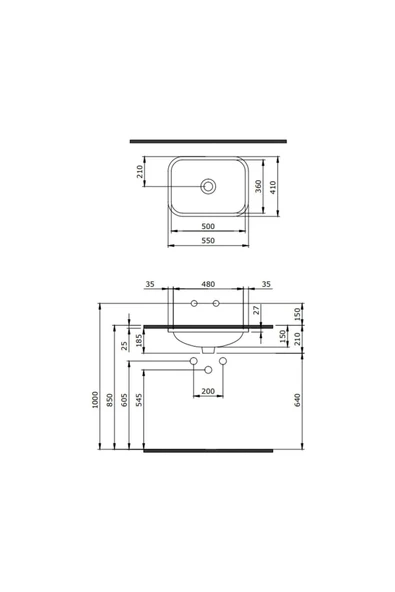 Scala Tezgahaltı Lavabo 55 Cm Mat Yasemin 1006-007-0125 - 2