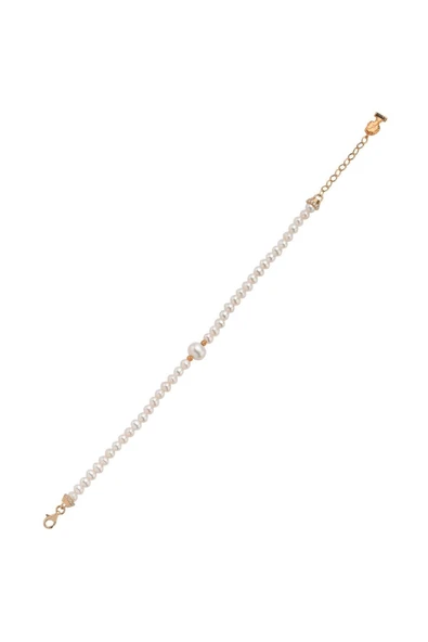 4,5 mm Dorikalı Doğal İnci Kadın Bileklik - Resim 5