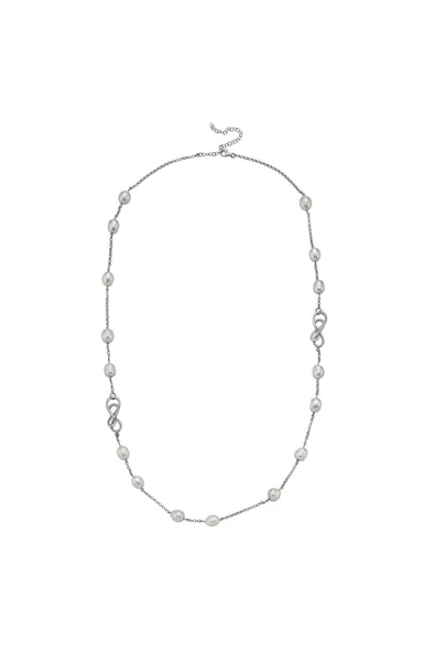 4,5 mm Sonsuzluk Barok Doğal İnci Kolye - Resim 5