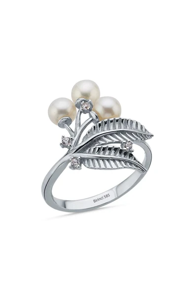 4,5 mm Zeytin Dalı Doğal İnci Yüzük - 6