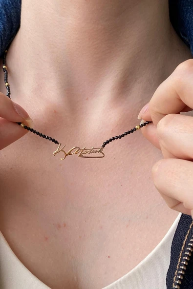 Atatürk İmzalı Spinel Kolye - Resim 2