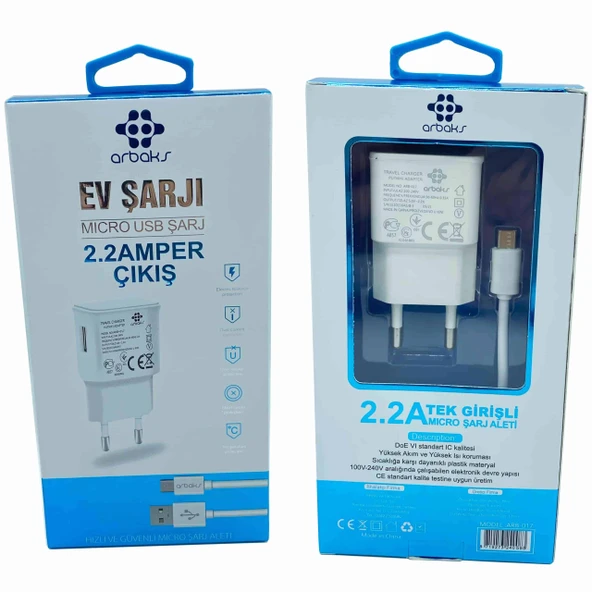 2.2A (Micro) Şarj Aleti Arbaks ARB-017