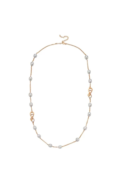 4,5 mm Sonsuzluk Barok Doğal İnci Kolye - Resim 6