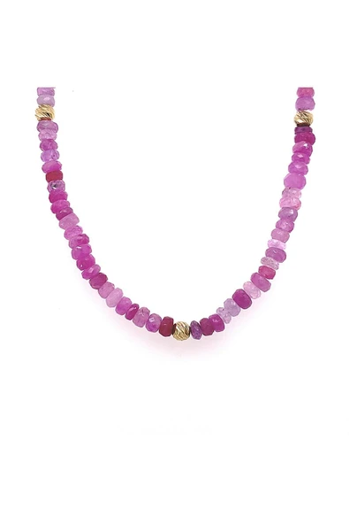 Yakut Taşlı Dorika Toplu Kadın Kolye