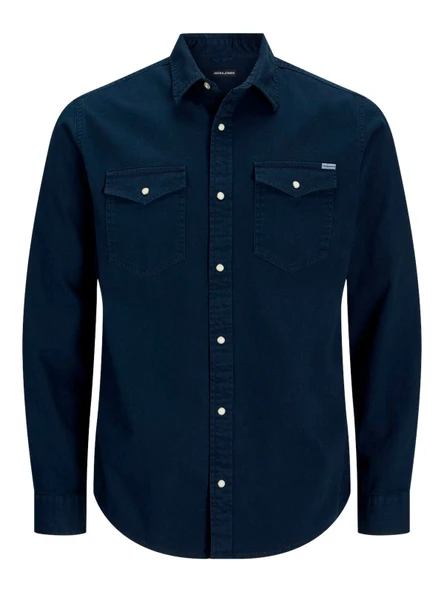 JJESHERIDAN SHIRT L/S NOOS DARK NAVY DARK NAVY L - 2