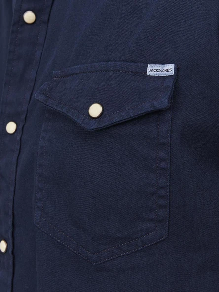 JJESHERIDAN SHIRT L/S NOOS DARK NAVY DARK NAVY L - 8