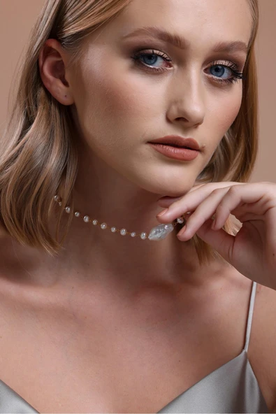 12,5 mm Barok Doğal İnci Kolye - Resim 4