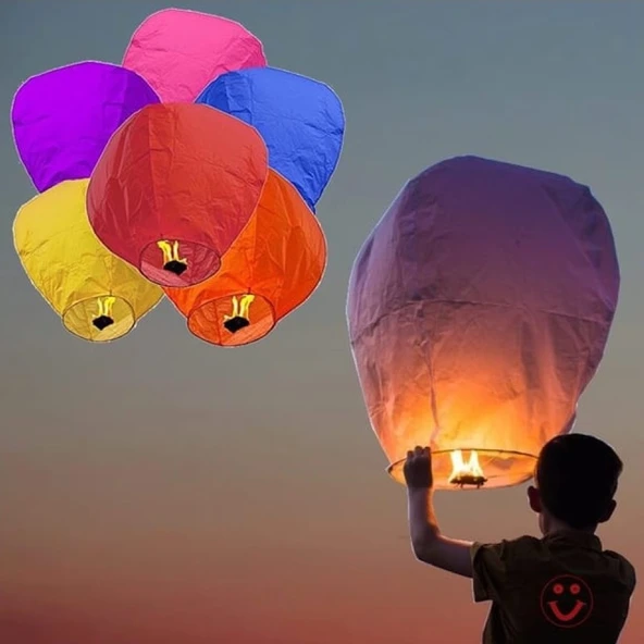 Dilek Feneri Gece Gökyüzü Dilek Balonu 1 Adet - 2