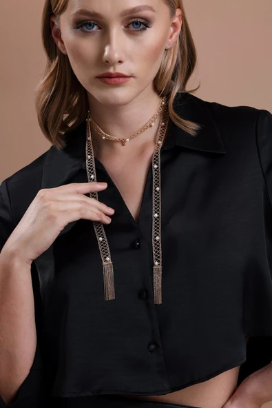 4,5 mm S Örgülü Doğal İnci Şal - Resim 4