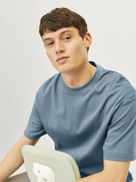 JJEURBAN EDGE TEE SS O-NECK NOOS BLUE BLUE L - 4