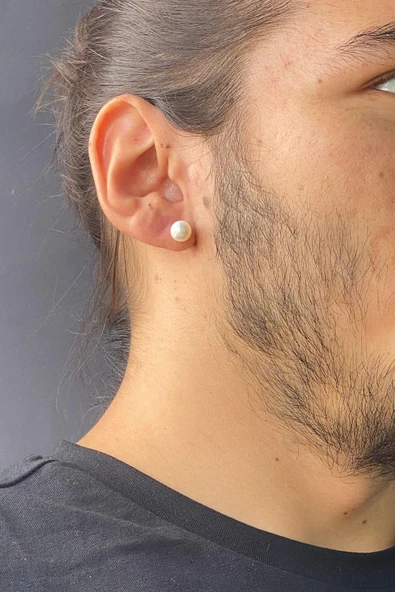 8,5 mm Doğal İnci Top Küpe ürün görseli 1