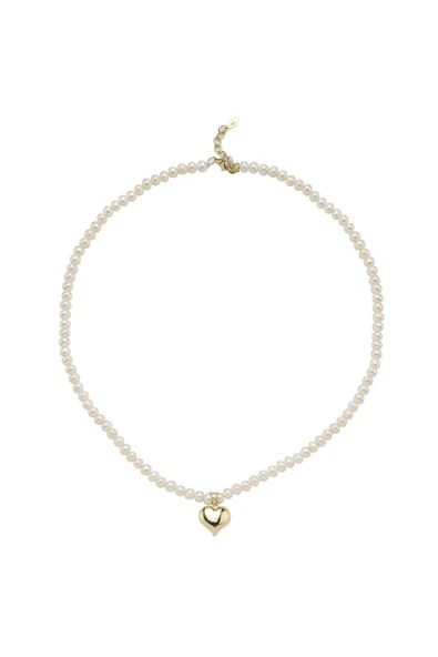 5,5 mm Doğal İnci Kalpli Kolye - Resim 9