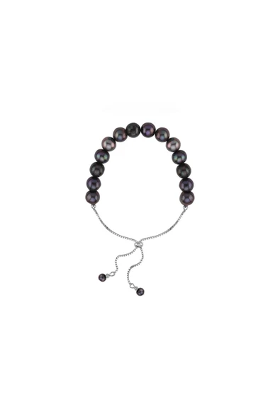 7,5 mm Asansör Zincirli Doğal İnci Kadın Bileklik - Resim 2