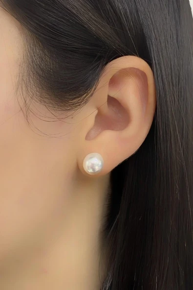 8,5 mm Doğal İnci Kadın Küpe ürün görseli 1