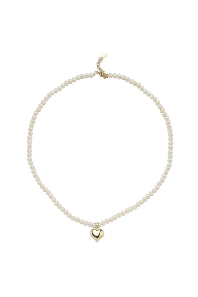 5,5 mm Doğal İnci Kalpli Kolye - Resim 5