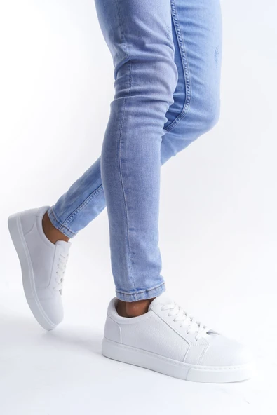 Bağcıklı Cilt Erkek Günlük Sneaker Ayakkabı - 2