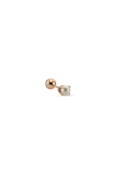 4,5 mm Tragus Doğal İnci Çift Taraflı Top Piercing - 3