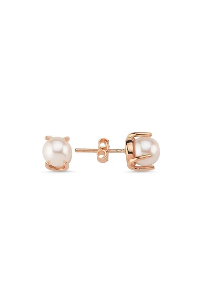 7,5 mm Doğal İncili Küpe - 8