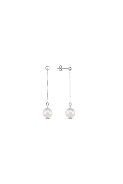 Doğal İnci Sallantılı Kadın Küpe - Resim 5