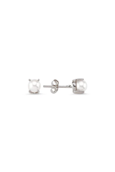 5,5 mm Kadın Doğal İncili Küpe - 8